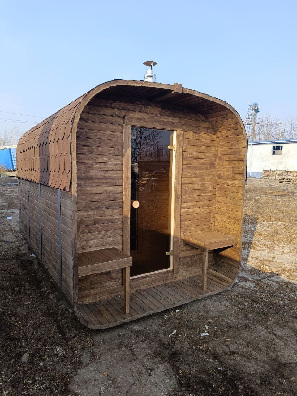 Sauna Ogrodowa QUADRO 340 cm - Z Piecem Elektrycznym miniatura 4