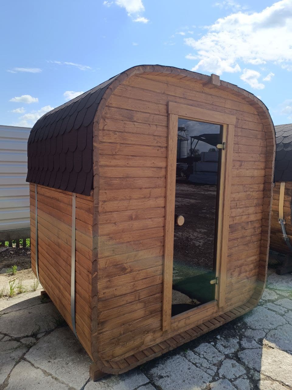 Sauna ogrodowa QUADRO 180 cm - Z Piecem Elektrycznym