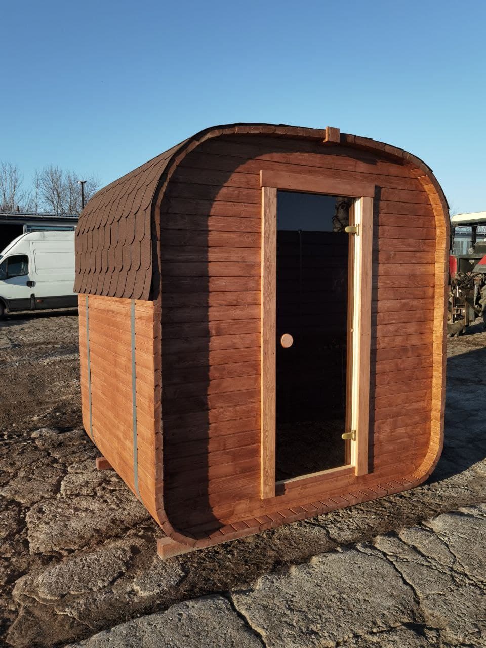 Sauna ogrodowa QUADRO 180 cm - Z Piecem Elektrycznym miniatura 2