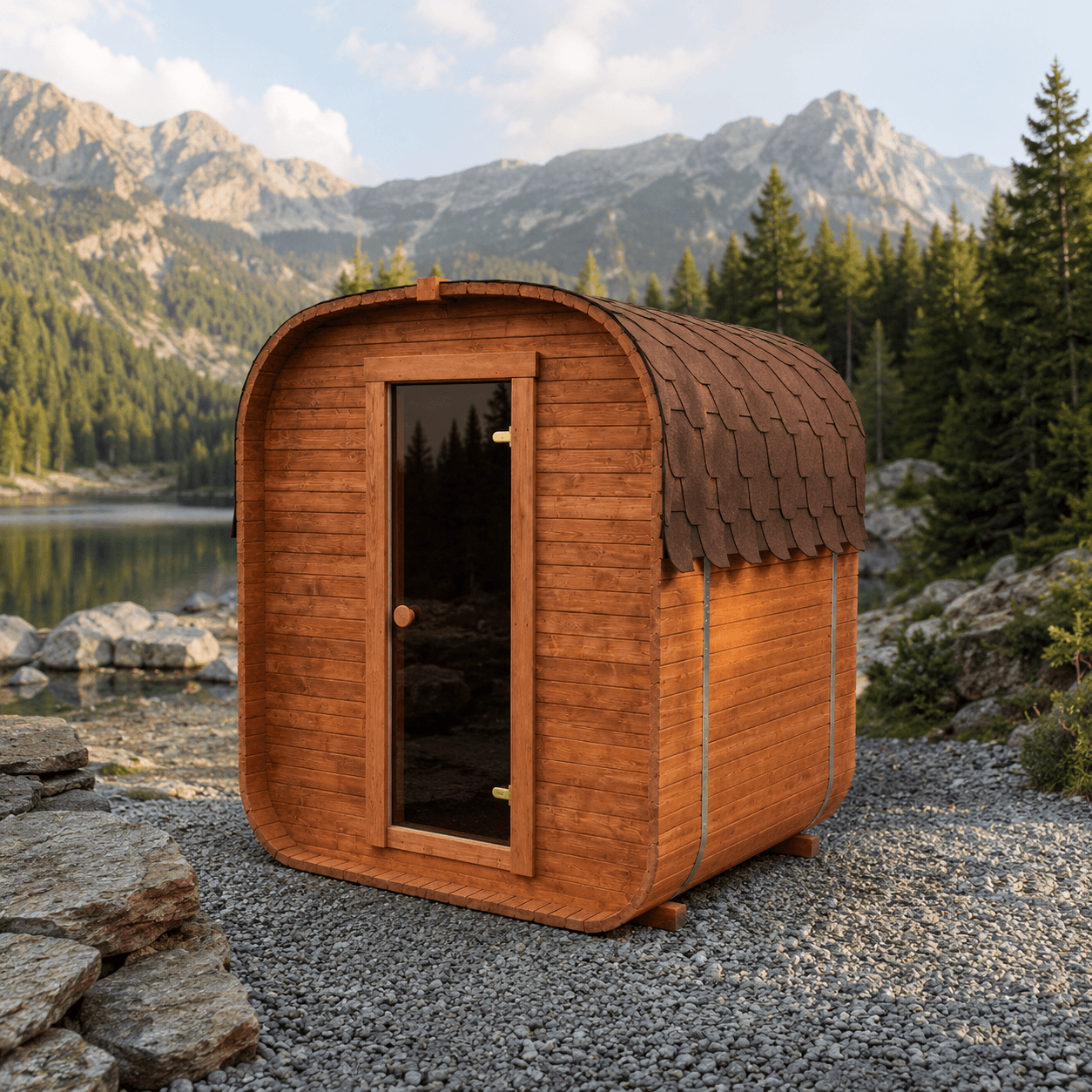 Sauna ogrodowa QUADRO 180 cm - Bez pieca