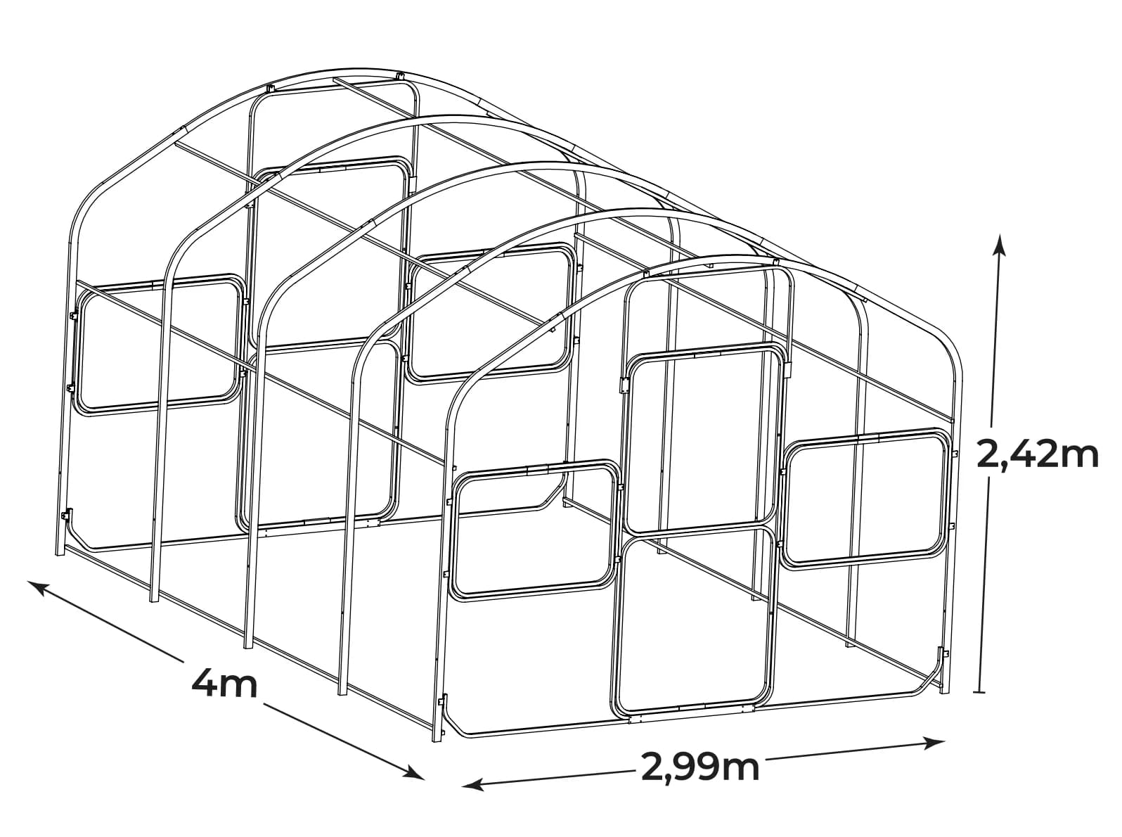 Flora Solidna 3m 40x20mm - 2.99x4 m / 4 mm miniatura 5